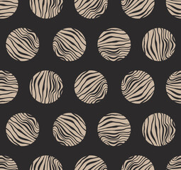 zebra polka dots brown shades seamless pattern - 506067050