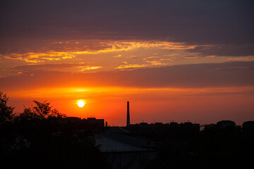 beautiful evening during an unforgettable sunset