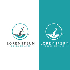 Hair care logo and hair health logo.With illustration template vector design concept