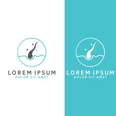 Hair care logo and hair health logo.With illustration template vector design concept