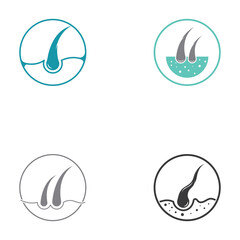 Hair care logo and hair health logo.With illustration template vector design concept