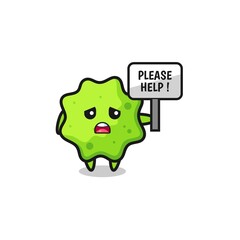 cute splat hold the please help banner