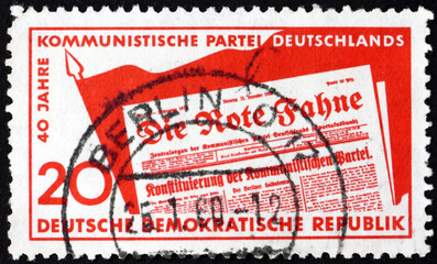 Postage stamp Germany 1958 Communist Newspaper