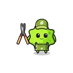 cute splat as gardener mascot