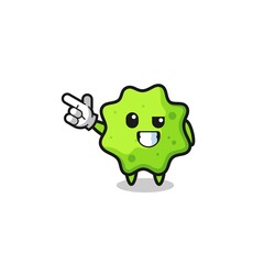 Fototapeta premium splat mascot pointing top left