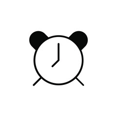 Alarm, Timer Solid Line Icon Vector Illustration Logo Template. Suitable For Many Purposes.