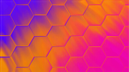 Abstract hexagon background. Colorful geometric background.