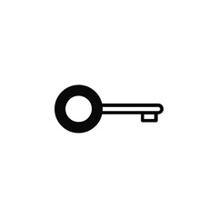 Key Solid Line Icon Vector Illustration Logo Template. Suitable For Many Purposes.