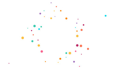 Multicolored Rain Christmas Vector White