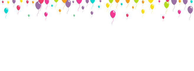 Cartoon Happy Ballon Vector Panoramic White © Natallia