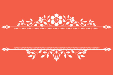 Vintage pink and white element. Graphic vector design. Damask graphic ornament