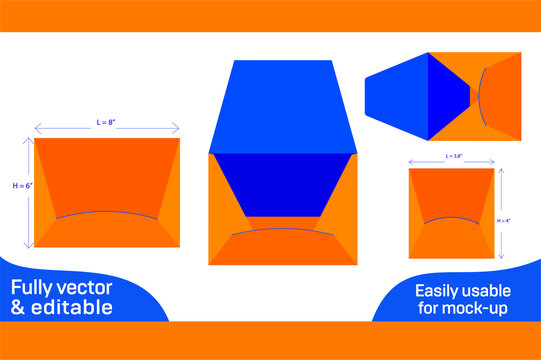 Creative envelope and love letter invitation card dieline template