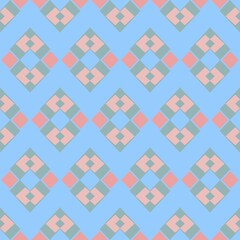 Diamond and geometric shapes vector seamless repeat pattern