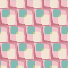 pink and blue geometric shapes vector repeat pattern