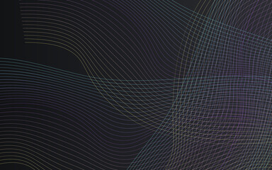 Gradient Waveform Modern Vector Black Background.