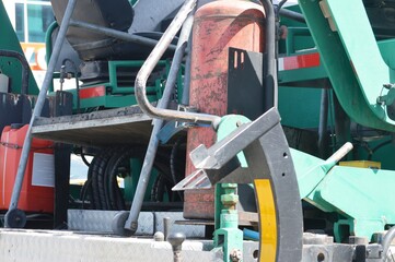 exterior elements of asphalt paver equipment