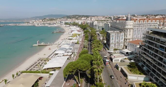 Aerial view at Cannes on a sunny afternoon