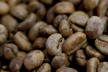 dry organic green bean coffee.
