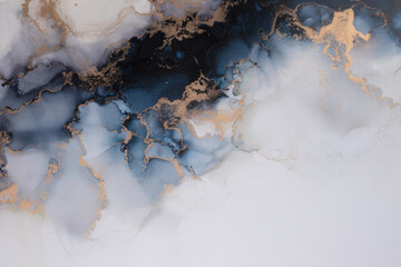 Marble ink abstract art from exquisite original painting for abstract background . Painting was...