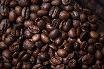 Organic roasted coffee beans 
