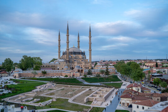 Selimiye Mosque (Selimiye Cami) - Edirne, Turkey. Built by architect Sinan (Mimar Sinan) between 1569 and 1575 and it was included on UNESCO's World Heritage List in 2011