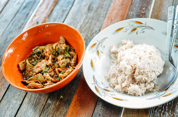 delicious spicy thai food