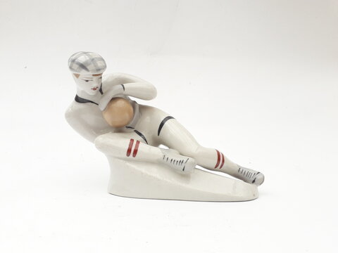 Vintage porcelain figurine - football player