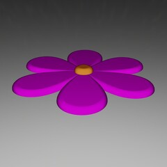 flower on black background