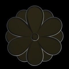 abstract background, fower on black background