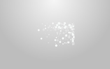 Silver Snowstorm Vector Grey Background. White