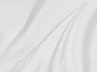 Obraz premium Clean smooth abstract fashion woven beautiful soft fabric curve shape decorative textile white background