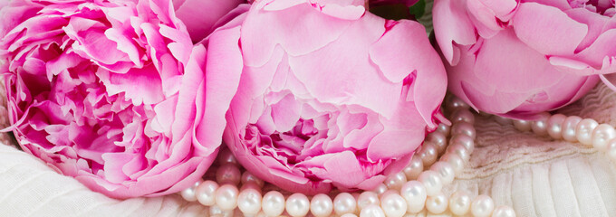 pink a peony on lace