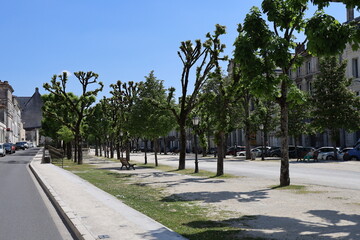 La place new york, ville de Angouleme, département de la Charente, France