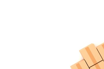 Obraz premium background 3d square box on white background 