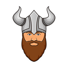 Viking head mascot illustration. Premium logo