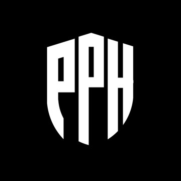 PPH letter logo design. PPH modern letter logo with black background. PPH creative  letter logo. simple and modern letter logo. vector logo modern alphabet font overlap style. Initial letters PPH 