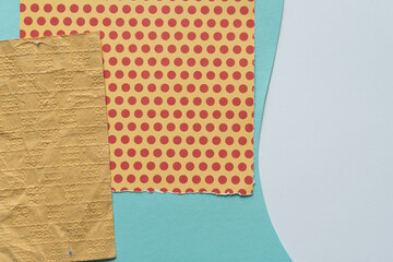 paper with texture and dots and wavy element