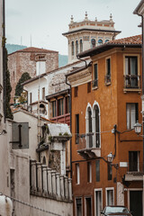 Fototapeta na wymiar Street of Bassano del Grappa, Vicenza, Veneto, Italy, Europe