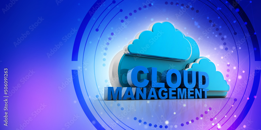Poster 3d rendering file storage in cloud management