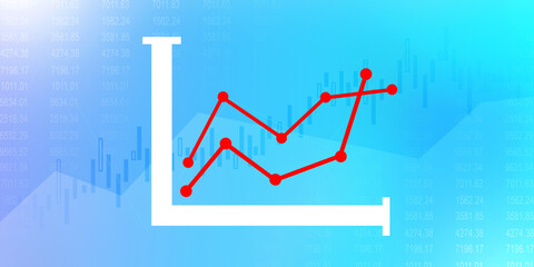 Obraz premium 2d rendering Stock market online business concept. business Graph 