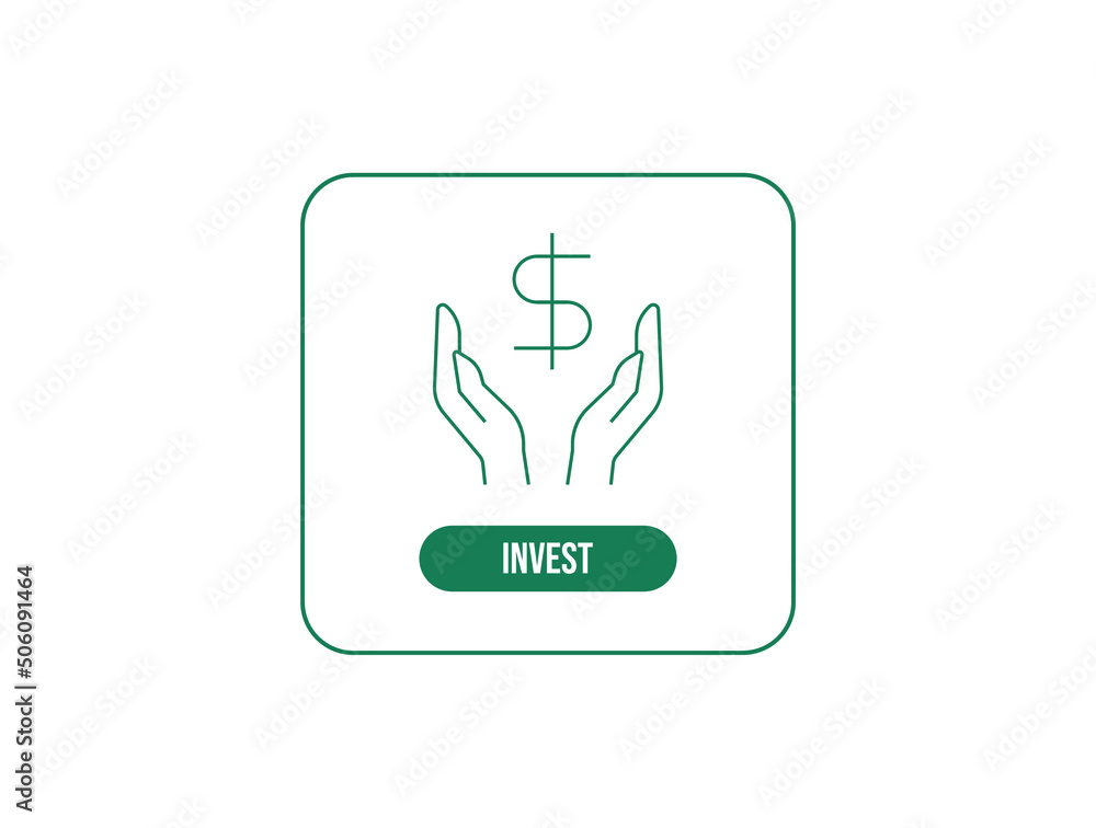 Poster invest money icon vector illustration 