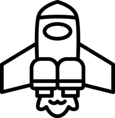 Rocket outline icon