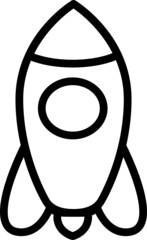 Rocket outline icon