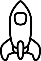 Rocket outline icon