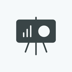 Presentation vector icon. Isolated linear style business icon vector design. Designed for web and app design interfaces.