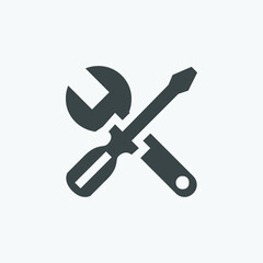 Tools vector icon. Isolated construction tools icon vector design. Designed for web and app design interfaces.