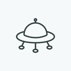 Ufo vector icon. Isolated spaceship icon vector design. Designed for web and app design interfaces.