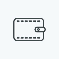 Wallet vector icon. Isolated save money icon vector design. Designed for web and app design interfaces.