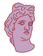Apolo sculpture head 