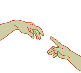 vector illustration of hands 